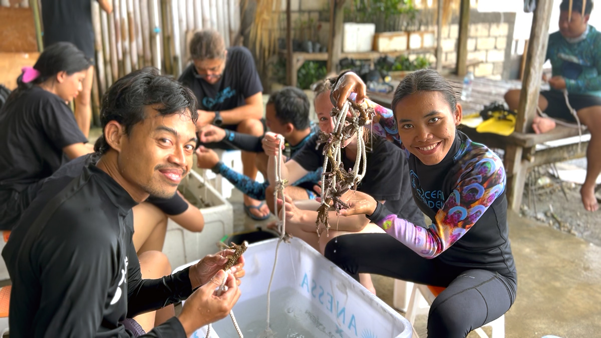 Coral planting workshop in Nusa Penida, Bali